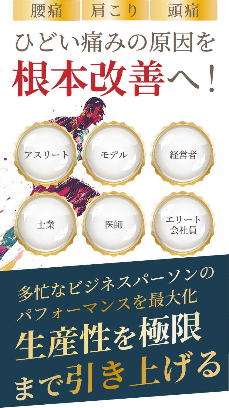 ひどい痛みの原因を根本改善へ！